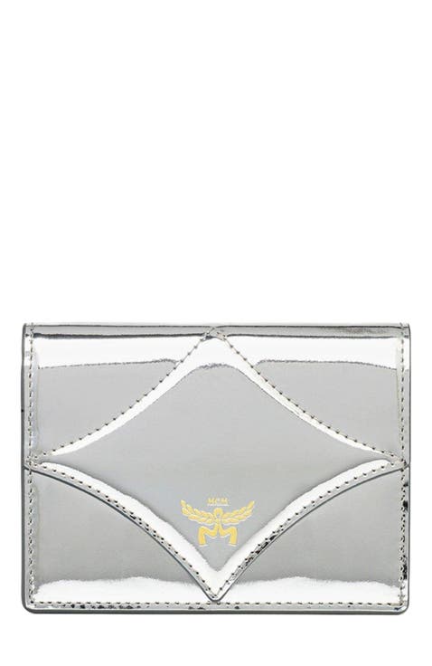 Diamond Wallet in Metallic Mirror Leather