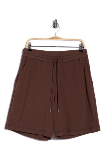 Daniel Buchler Cotton Lounge Shorts In Walnut