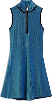 Desigual Sleeveless Rib Half Zip Minidress