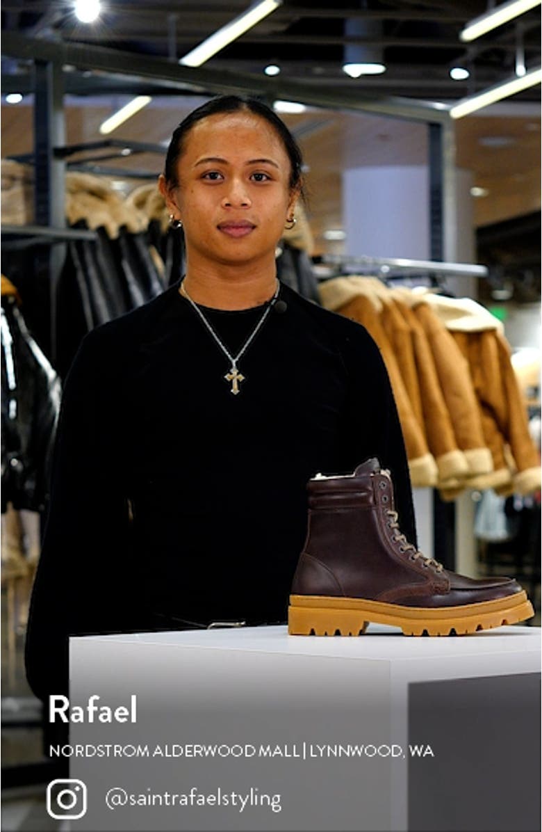 Edric Faux Fur Lined Apron Toe Boot, sales video thumbnail