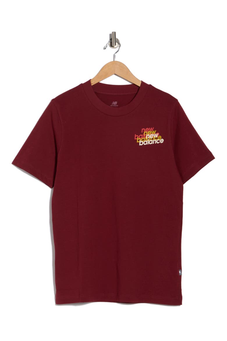 Linear Logo Graphic T-Shirt, Alternate, color, BURGUNDY