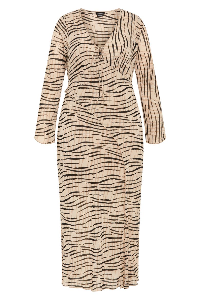 Anthea Animal Long Sleeve Maxi Dress, Alternate, color, PRINT