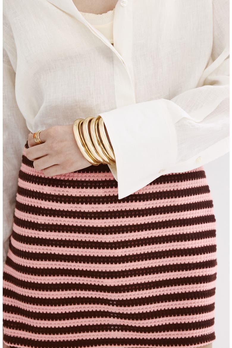 Stripe Knit Miniskirt, Alternate, color, PASTEL PINK