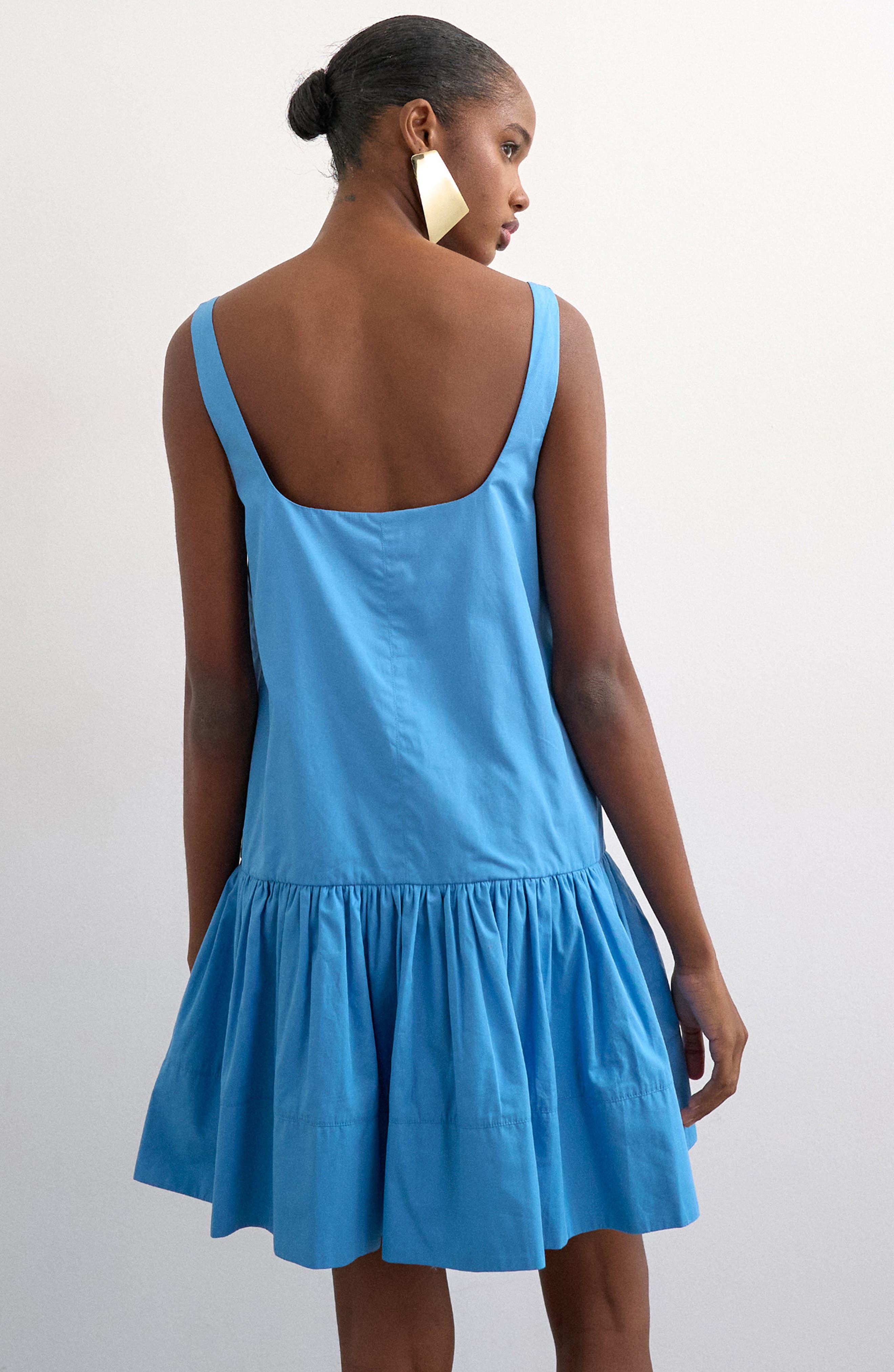 Square Neck Cotton Poplin Dress - image 2