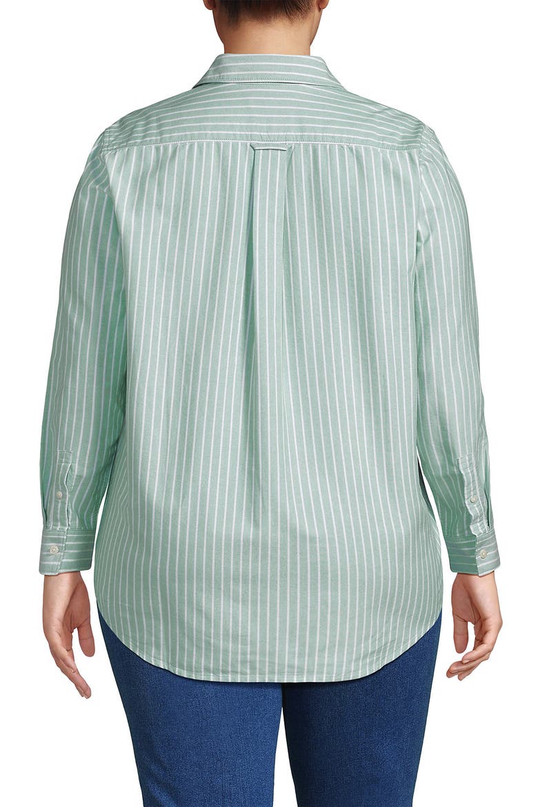 Oxford Shirt, Alternate, color, Mineral Aqua Stripe