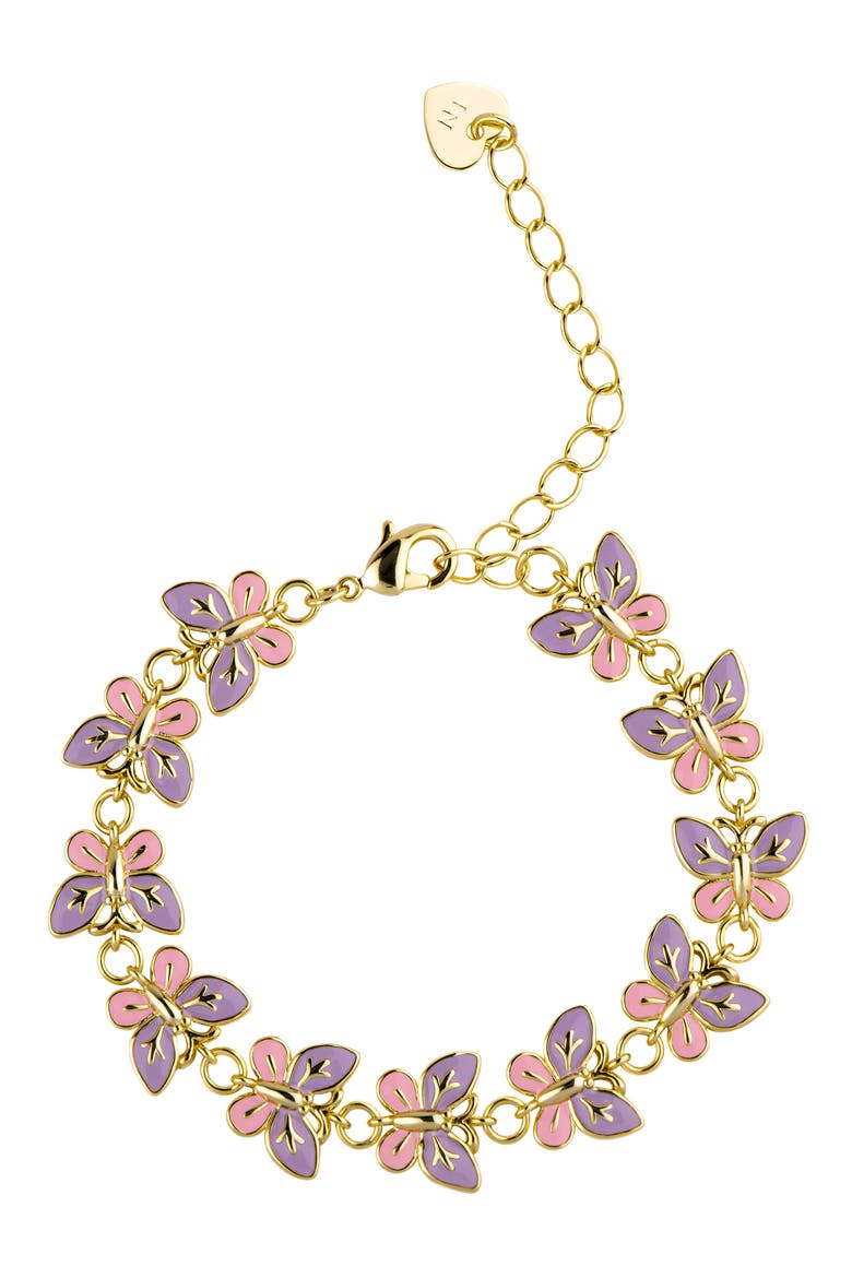 Butterfly Link Bracelet, Main, color, PINK