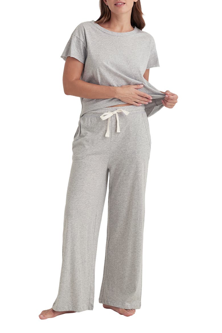 Jada Organic Cotton Pajamas, Alternate, color, GREY