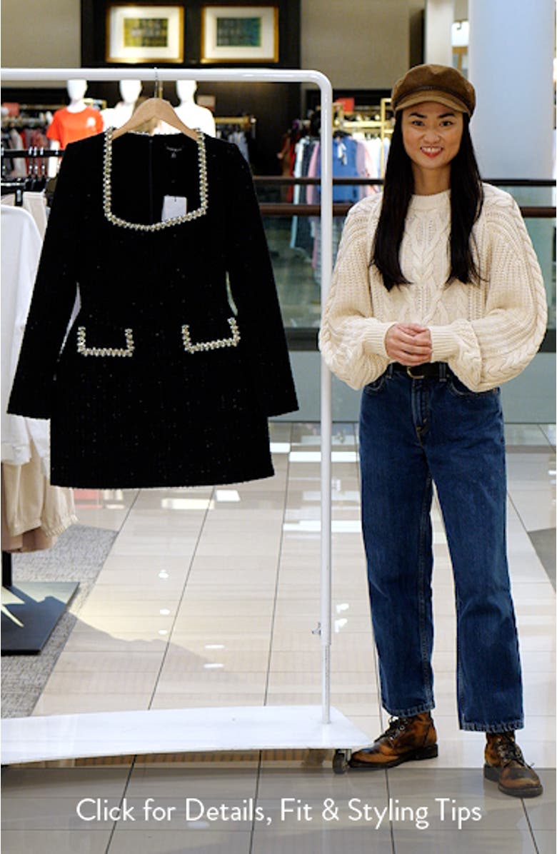 Natalie Metallic Tweed Minidress, sales video thumbnail