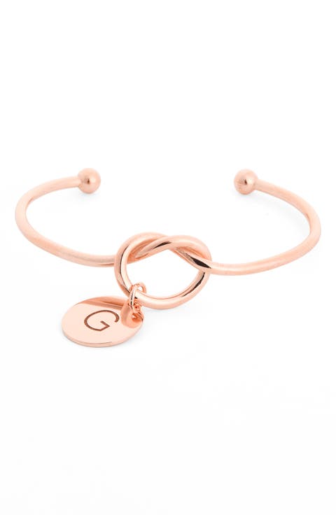 Love Knot Initial Bracelet