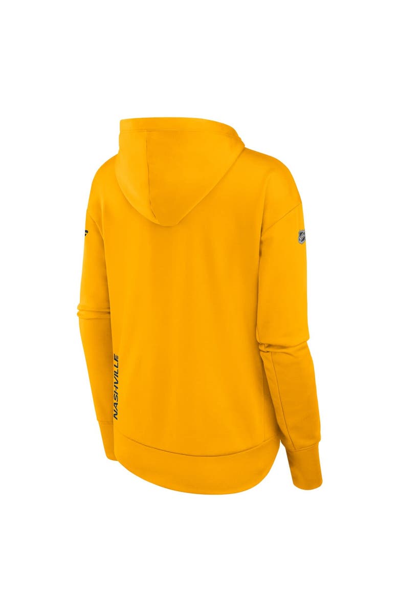 FANATICS Women's Fanatics Branded  Gold Nashville Predators Authentic Pro Scuba Full-Zip Hoodie, Alternate, color, 