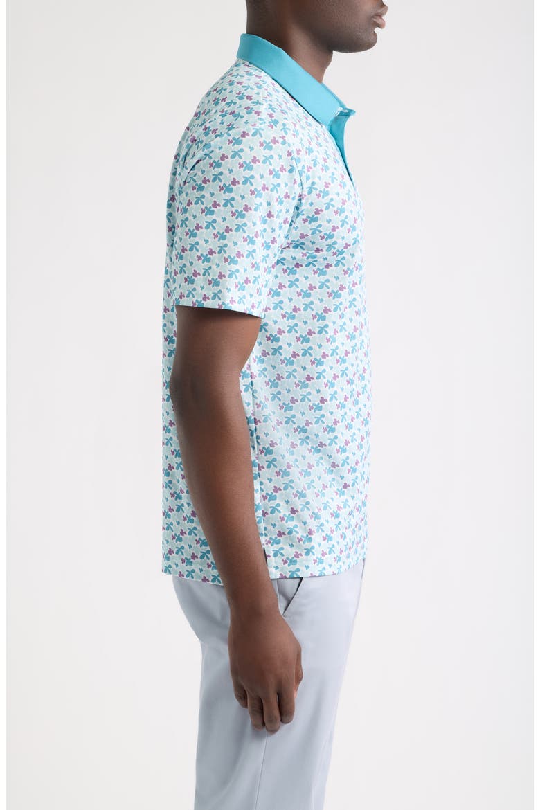 Mike V Floral Piqué Performance Golf Polo, Alternate, color, SEAFOAM