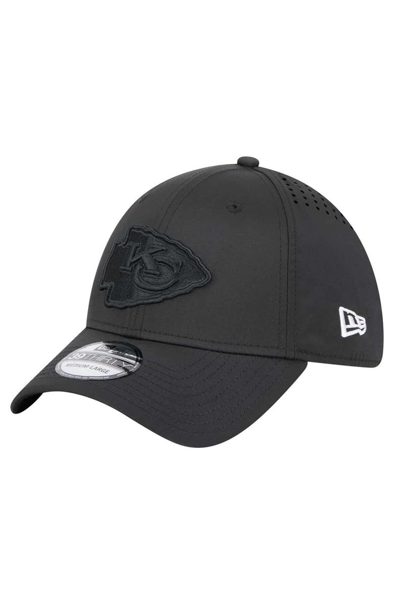 New Era Men's New Era Black Kansas City Chiefs Hydro 39THIRTY Flex Hat, Main, color,