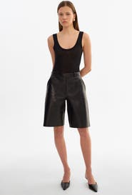 LAMARQUE Lotta | Leather Bermuda Shorts