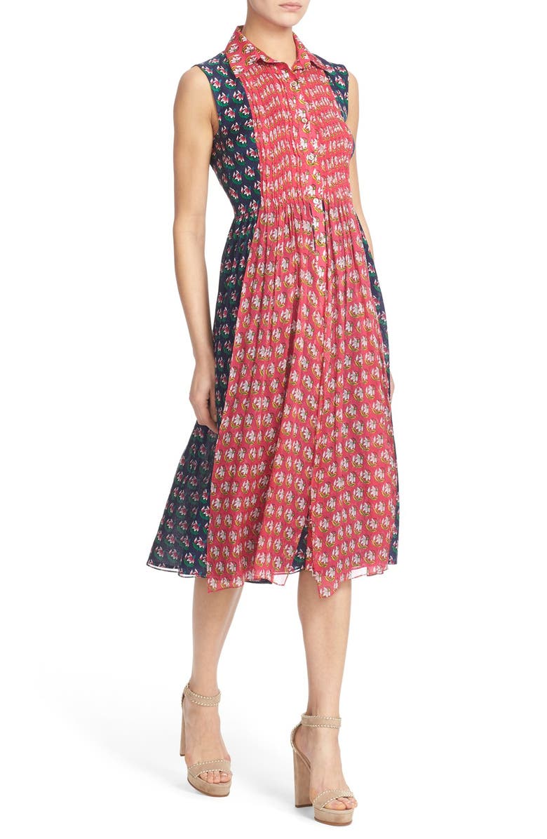 Diane von Furstenberg 'Nieves' Floral Print Silk Shirtdress, Alternate, color,