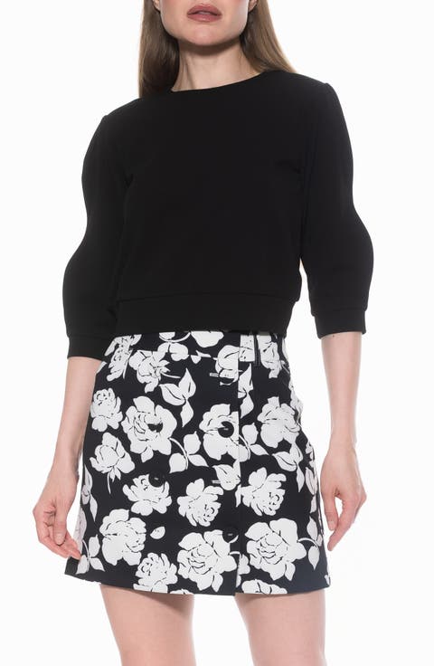 Bebe Three-Quarter Sleeve Sweatshirt