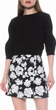 Alexia Admor Bebe Three-Quarter Sleeve Sweatshirt