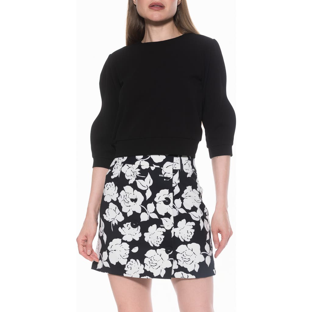 Alexia Admor Bebe Three-quarter Sleeve Sweatshirt