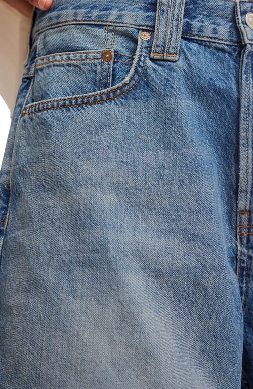 Shop Free People Montana Denim Bermuda Shorts In Haven