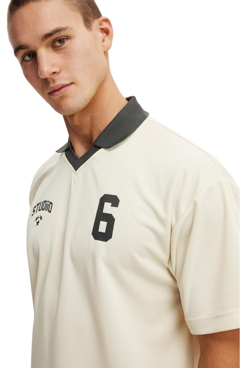 Cotton On Men's Cropped Sports Jersey, Alternate, color, Creampuff Studiio Star