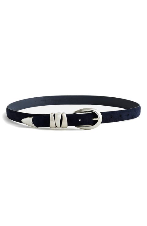 Triple Keeper Suede Belt