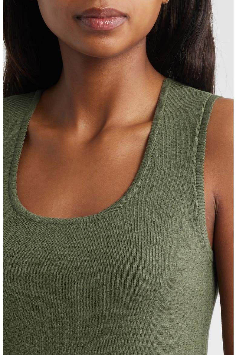 Scoop Neck Sweater Tank, Alternate, color, MARTINI OLIVE