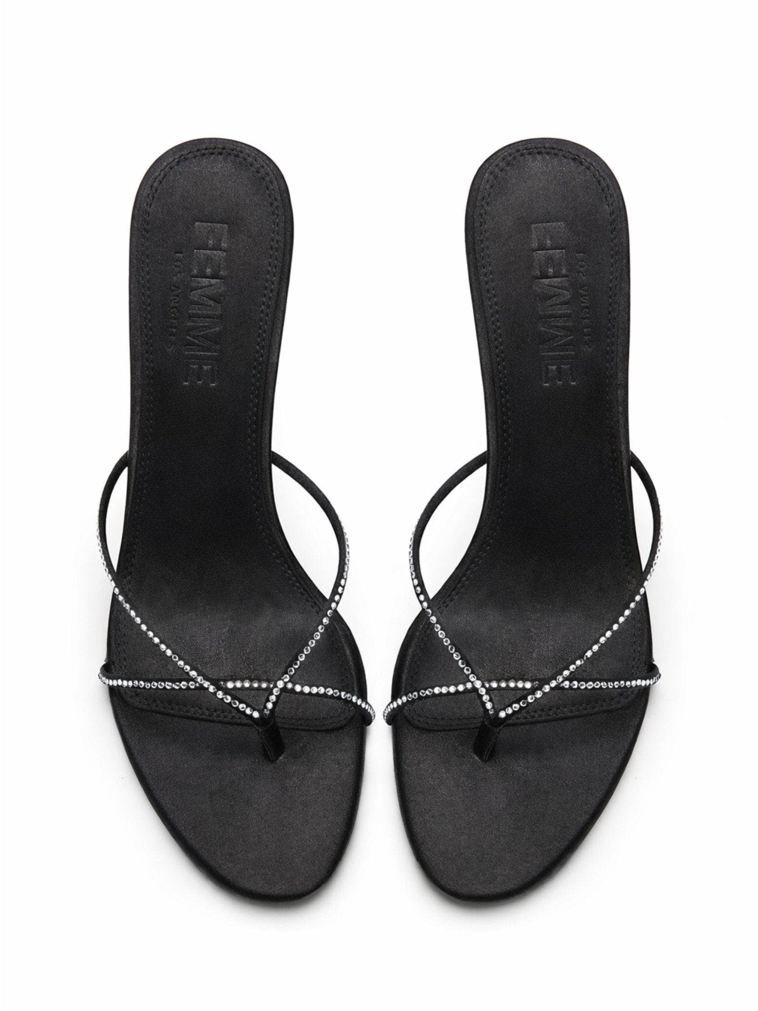 FEMME Sicilian Crystal Mule, Alternate, color, Noir Crystal