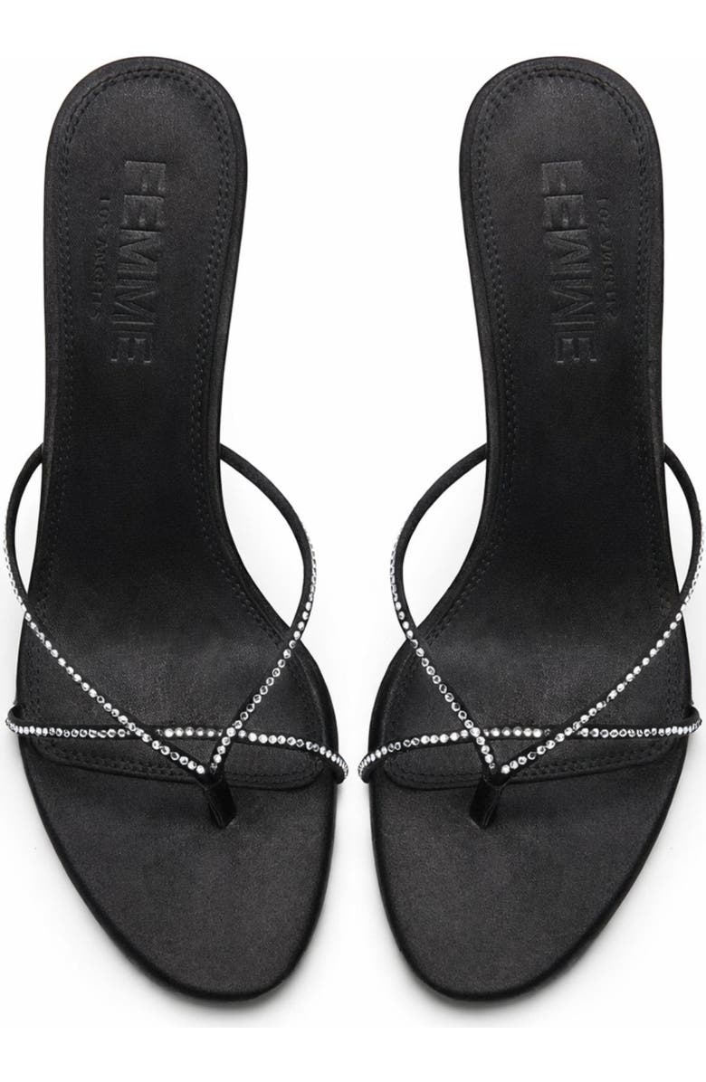 FEMME Sicilian Crystal Mule, Alternate, color, Noir Crystal