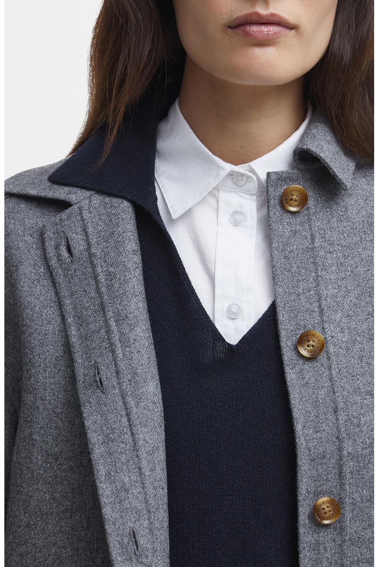 Emery Wool Blend Button-Up Shirt Jacket, Alternate, color, GREY MARL