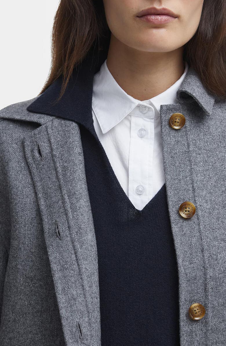 Barbour Emery Wool Blend Button-Up Shirt Jacket, Alternate, color, 