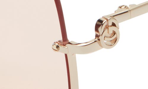 Gucci 54mm Half Rim Sunglasses