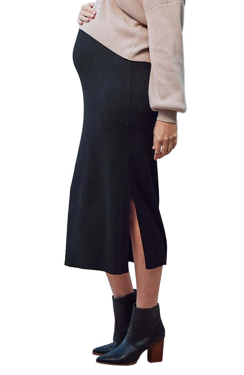 Angel Maternity Betina Rib Pencil Maternity Skirt, Alternate, color, 