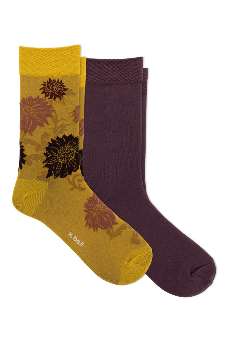 Metallic Tapestry 2-Pack Crew Socks, Main, color, ASST