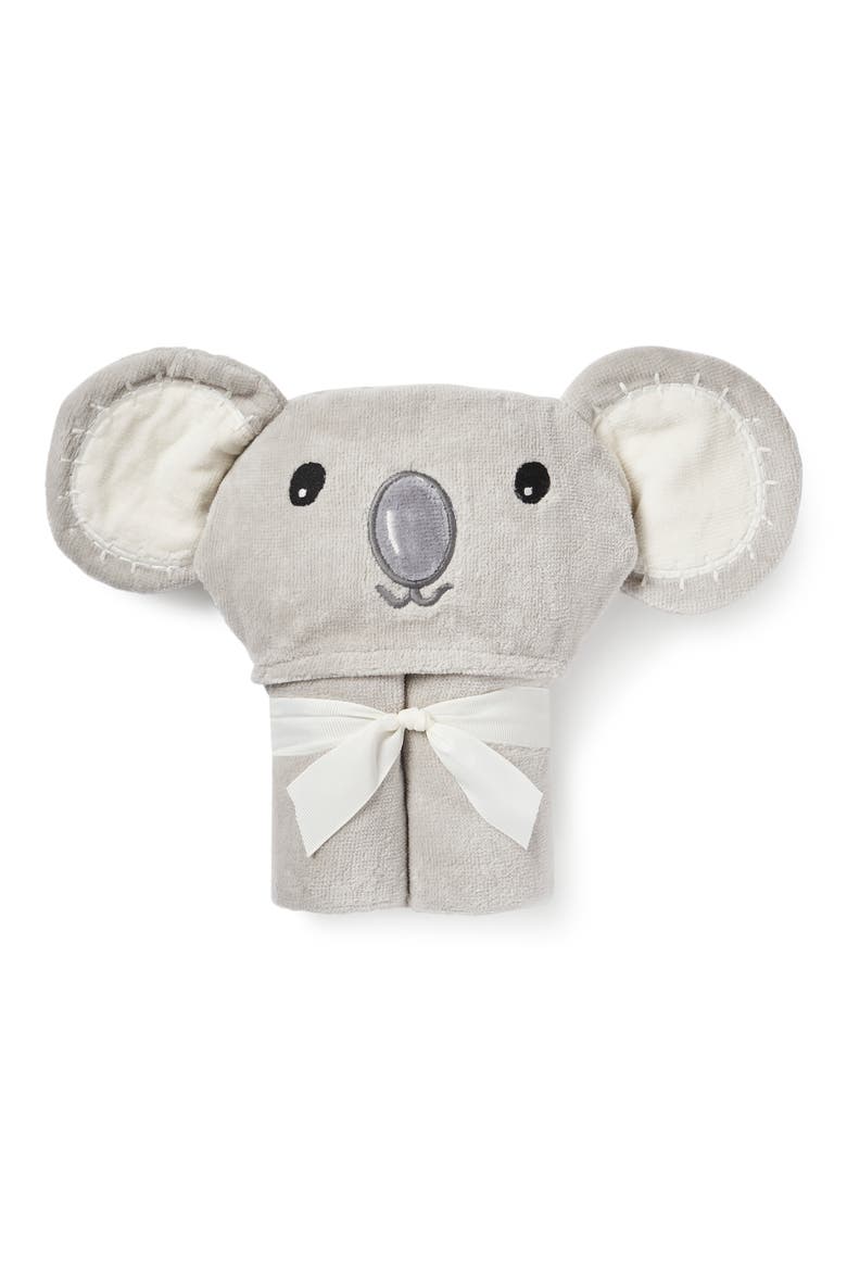 Terry Velour Hooded Koala Towel, Main, color, LIGHT GRAY