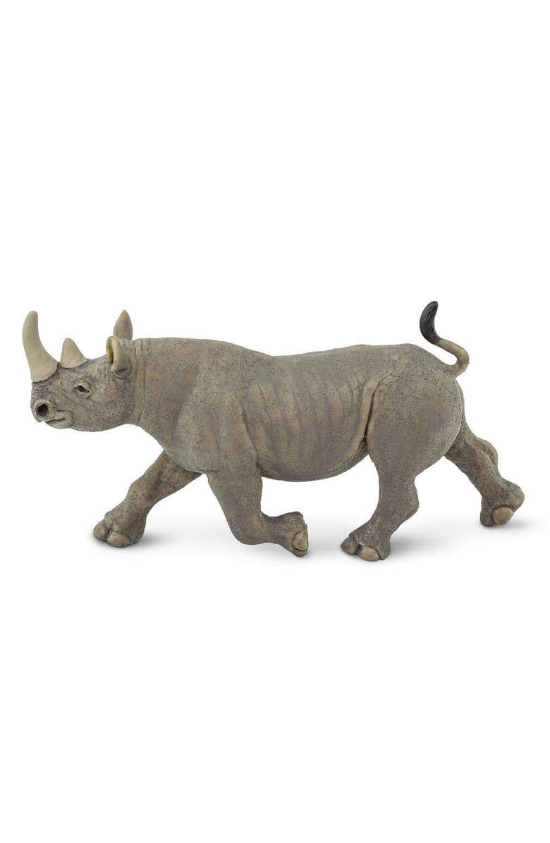 Safari Ltd. Black Rhino Kids Toy Figure, Alternate, color, NO COLOR