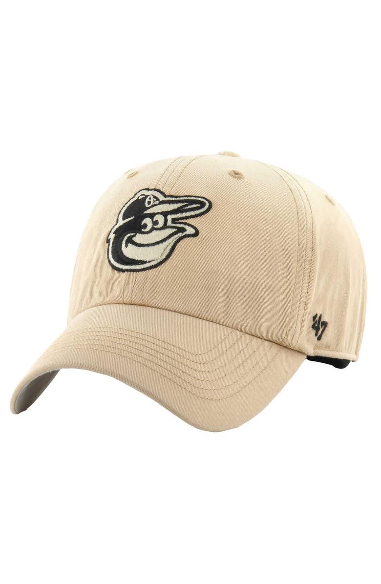 '47 Men's '47 Khaki Baltimore Orioles Dusted Franchise Fitted Hat, Main, color,