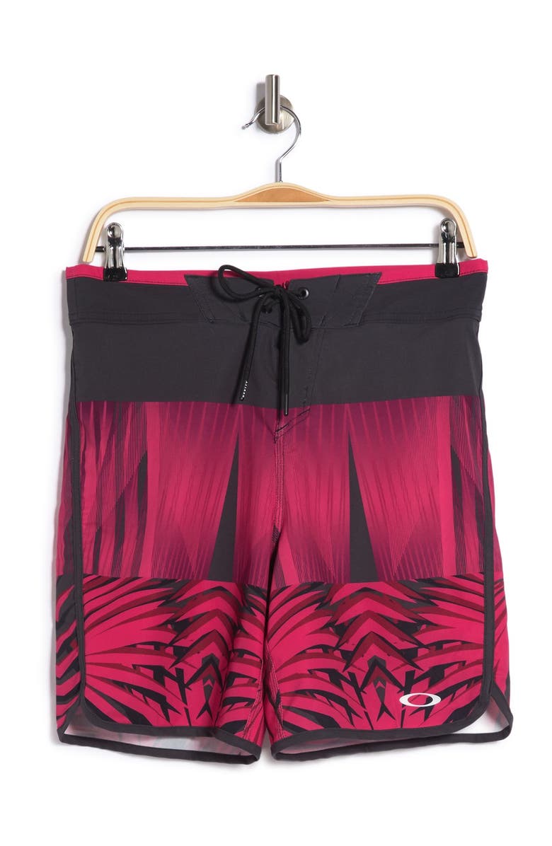 Oakley Palm Geometric Print Board Shorts, Alternate, color, 