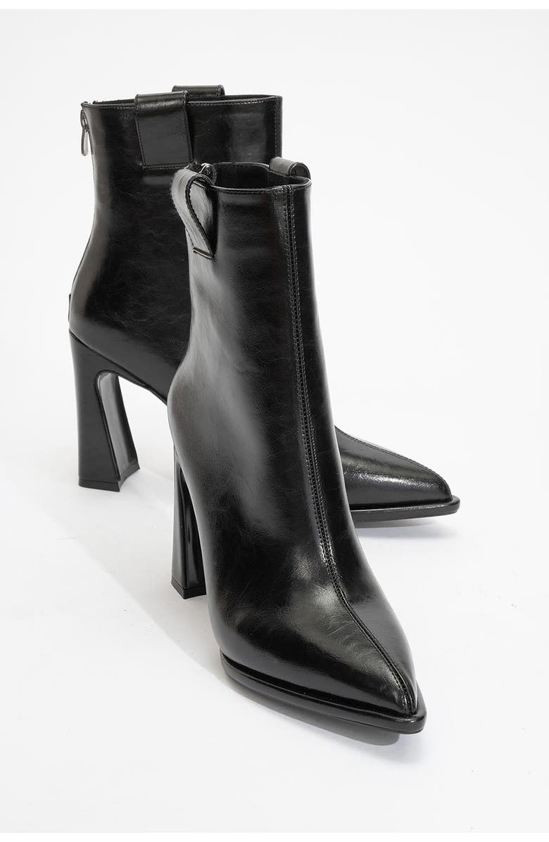 Prologue Shoes Aja Block Heel Convertible Knee High Boot, Alternate, color, Black Faux Leather