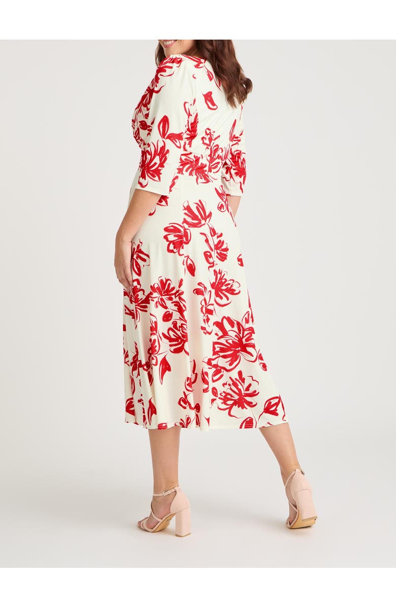 Scarlett & Jo Helena Jersey Midi Dress, Alternate, color, Ivory Red
