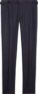 Thom Sweeney Flat Front Wool Hopsack Pants