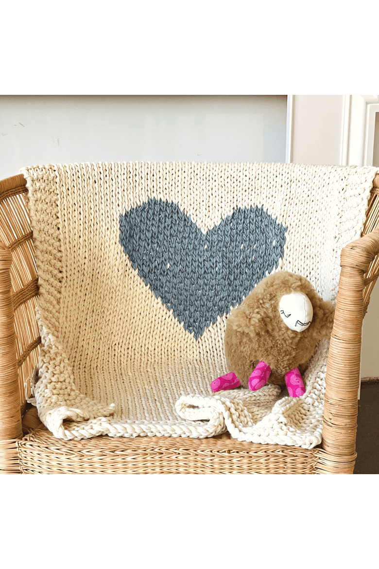 Mini Heart Blanket - Anvil, Main, color, Anvil