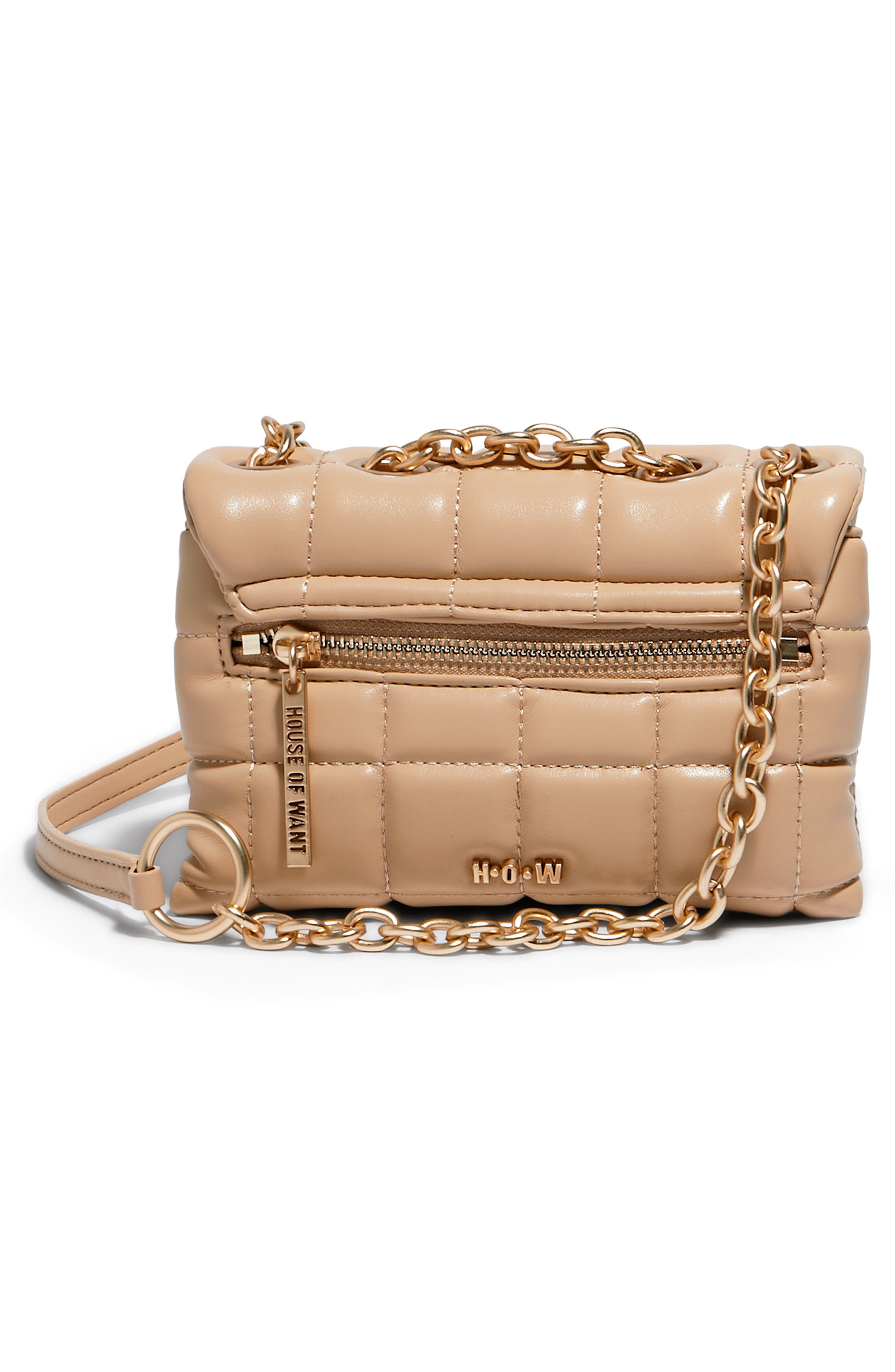 Small How We Slay Vegan Leather Shoulder Bag, Alternate, color, BEIGE