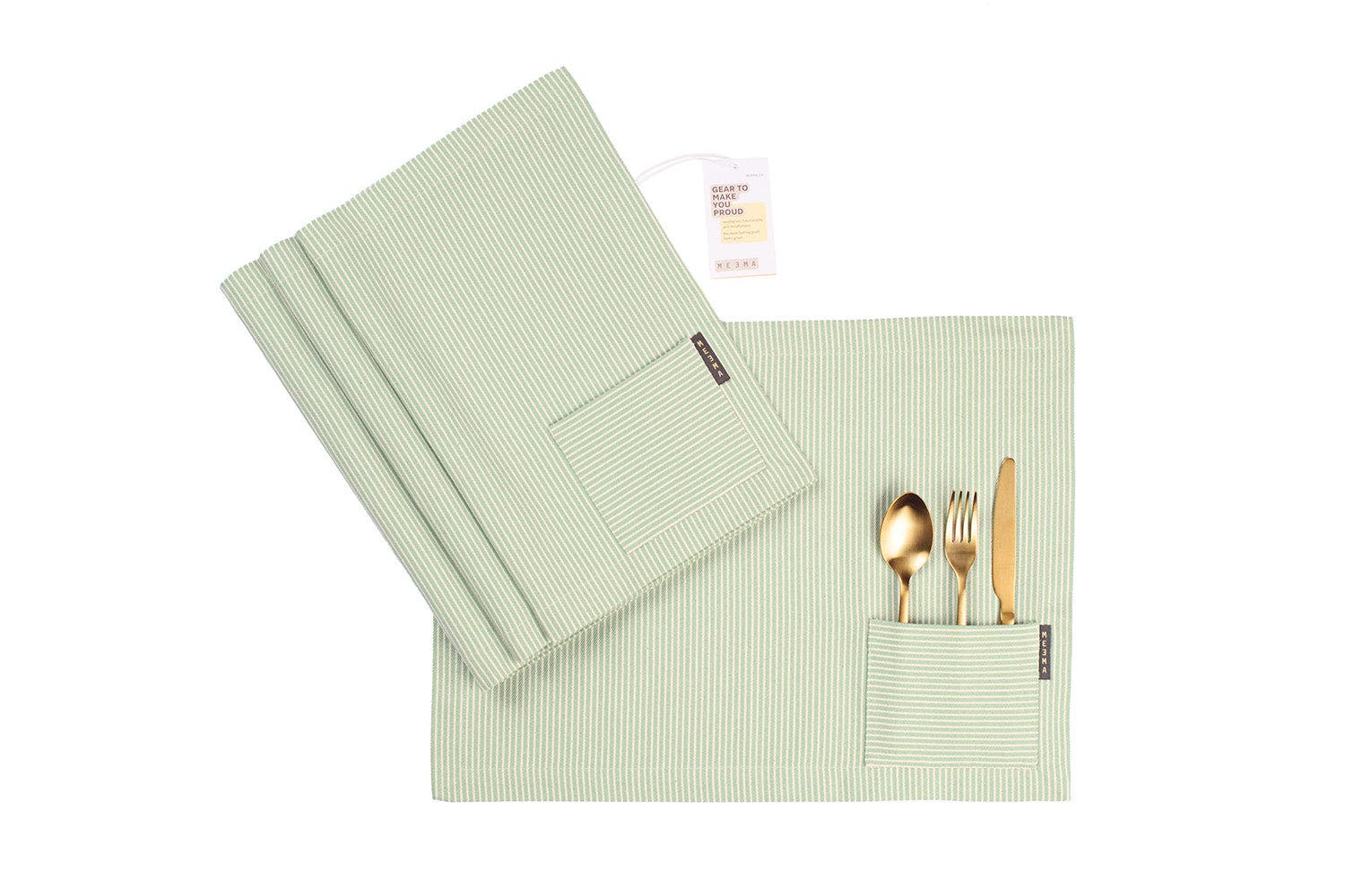 Pinstriped Sage Green