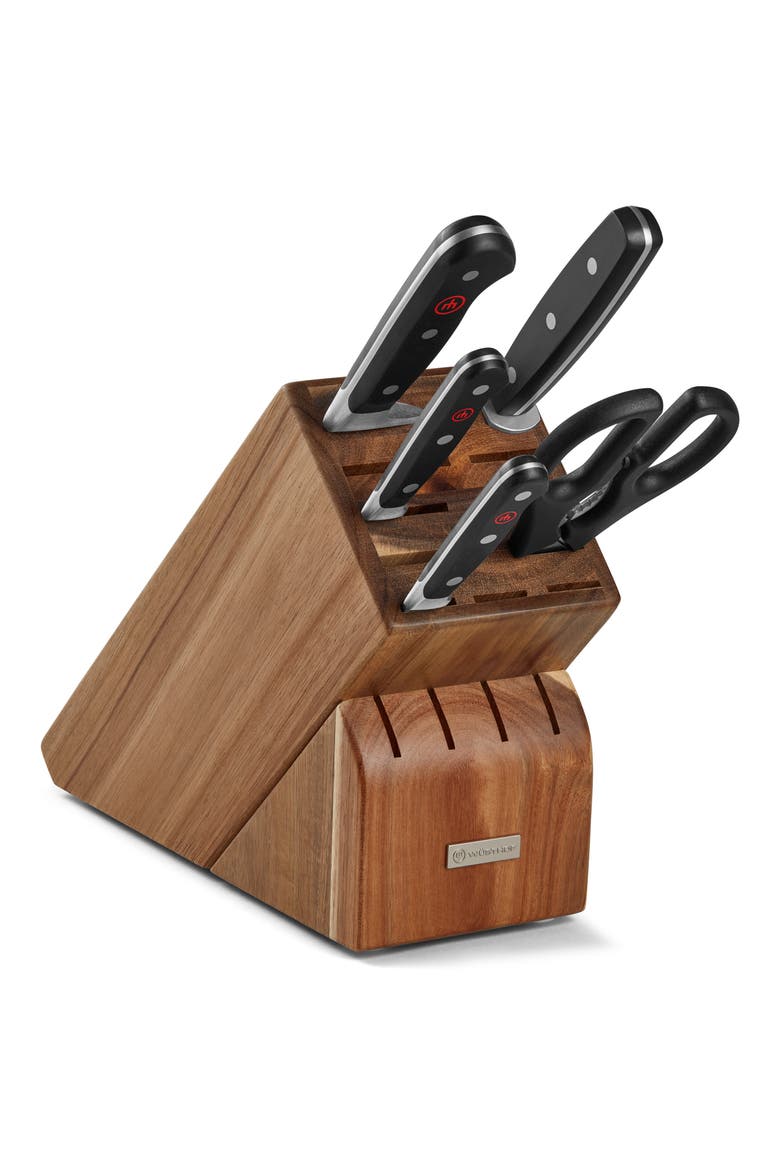 Classic 6-Piece Starter Knife Block Set, Main, color, BLACK