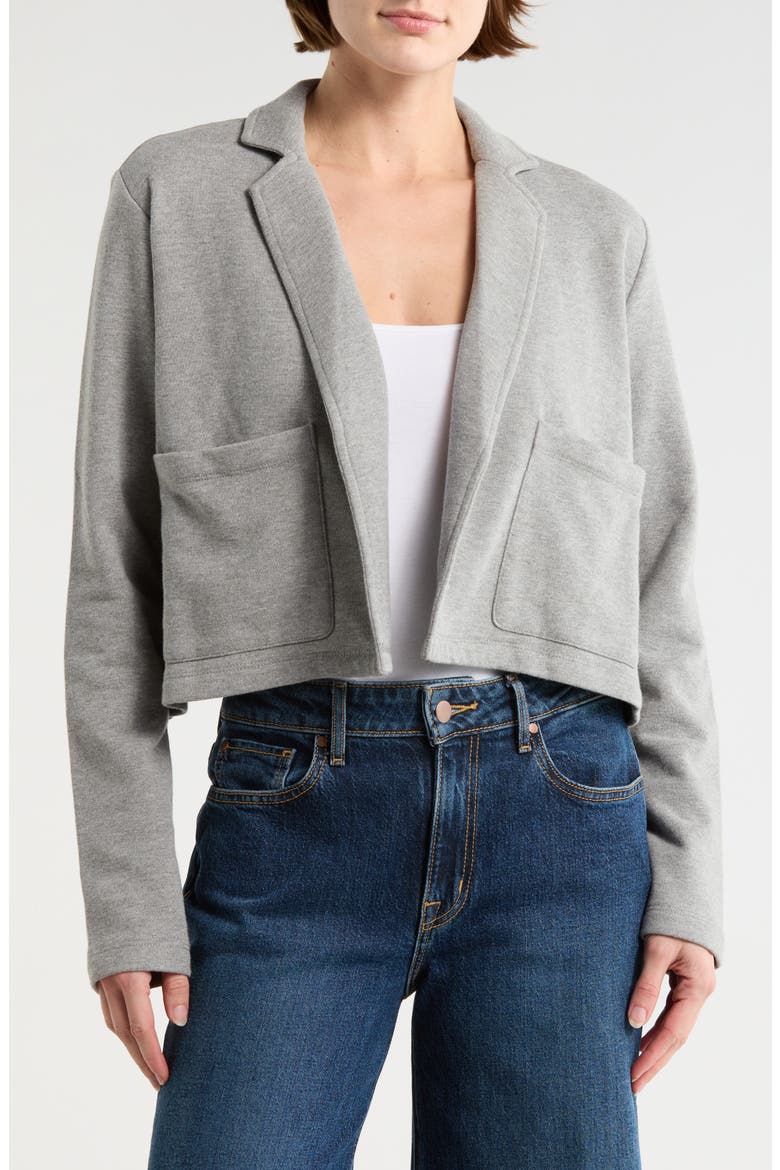 Open Front Blazer Cardigan, Main, color, HEATHER FOG GREY