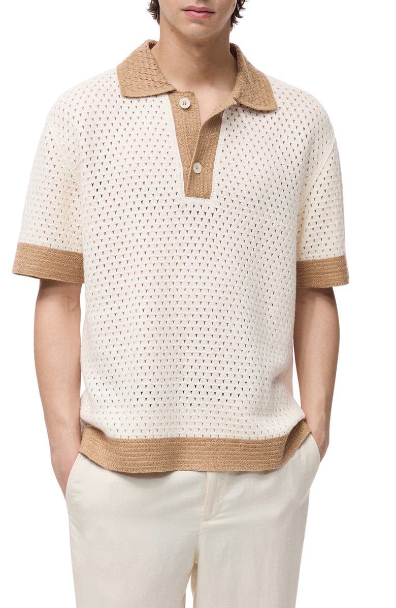 MANGO Open-Stitch Polo, Main, color, 
