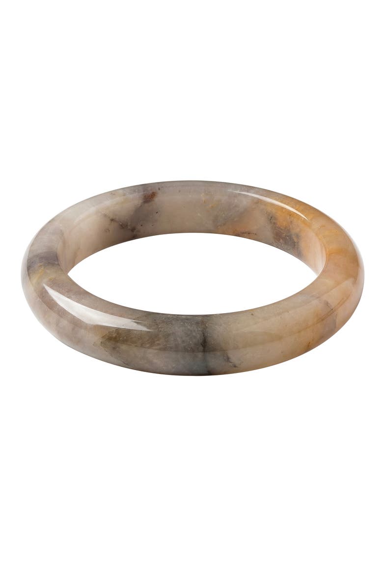 Playground Marble Jade Stone Bangle, Main, color, Sand