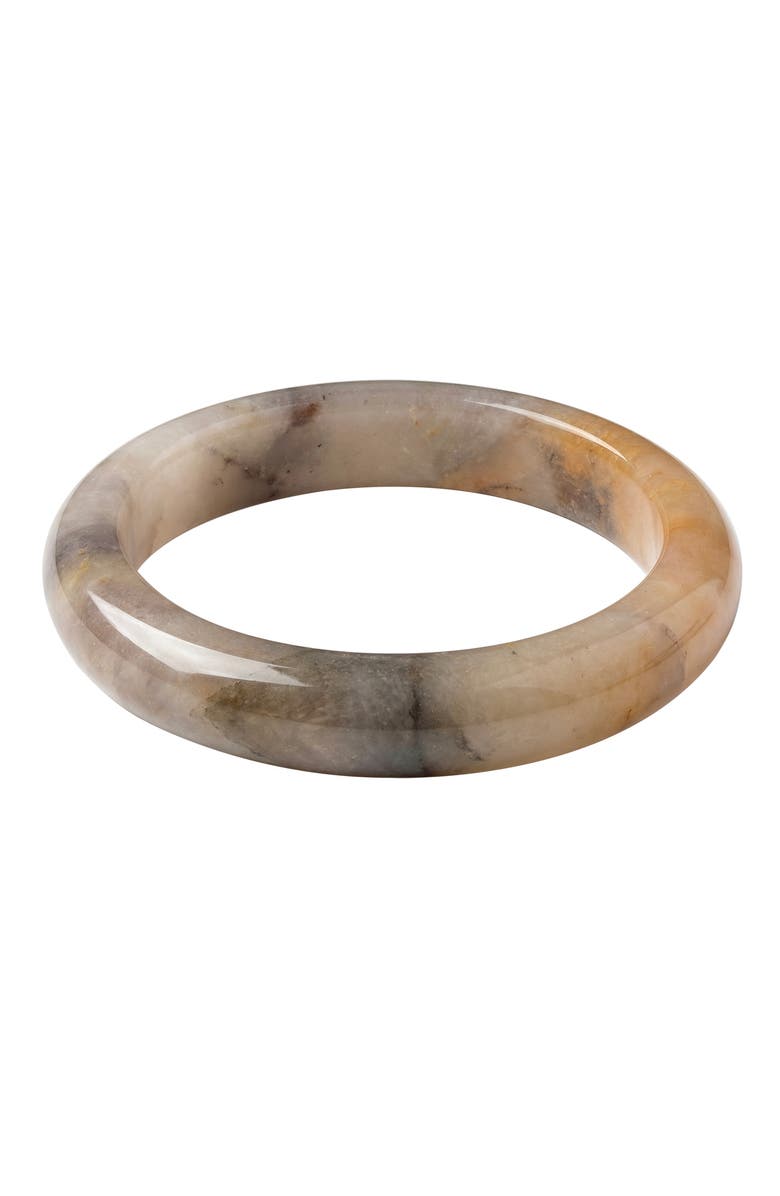 seree Playground Marble Jade Stone Bangle, Main, color, Sand