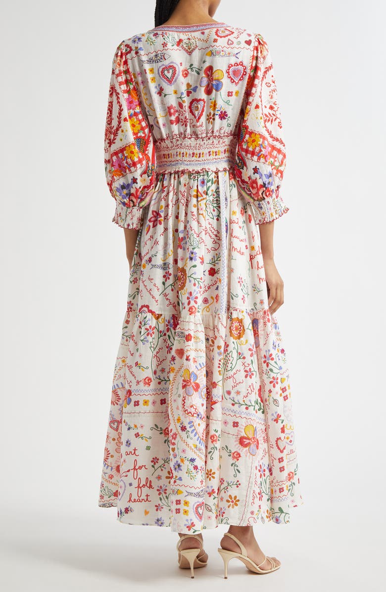 Camilla Shirred Waist Linen Maxi Dress, Alternate, color,