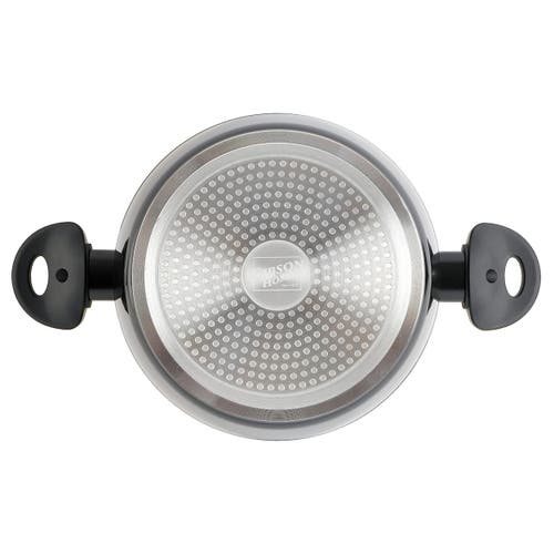 Gibson Home Plaza Cafe 7 Piece Forged Aluminum Cookware Set In Black