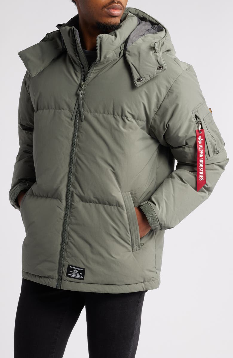 Alpha Industries Puffer Parka, Alternate, color, Field Gray